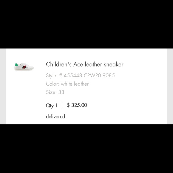 Authentic Gucci’s Children’s Ace Sneaker - Picture 5 of 6